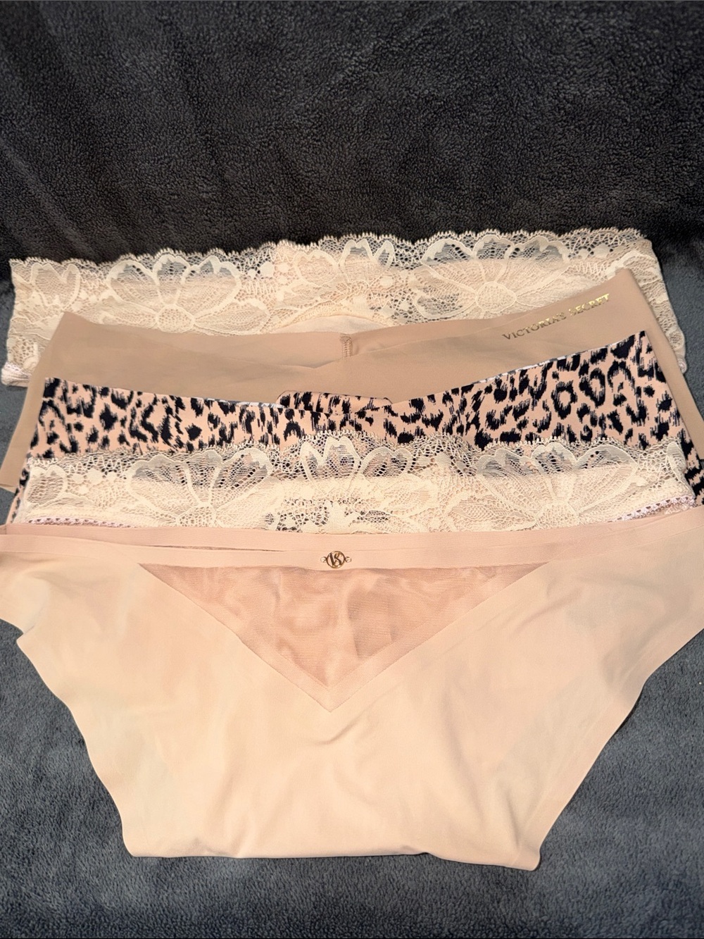 Victoria’s Secret Women’s Lace & Seamless Bikini Panty Set - Blush, nude
